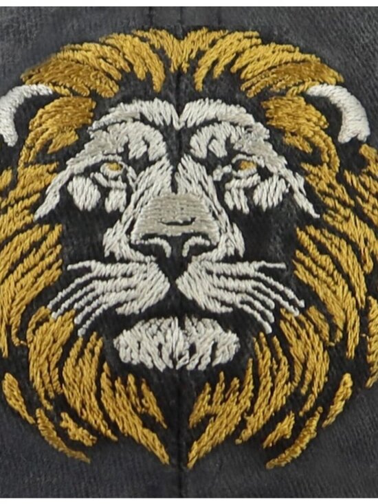 Women\'s Unique Cotton Lion Decor Baseball Cap Lion Hats Adjustable For Gifts